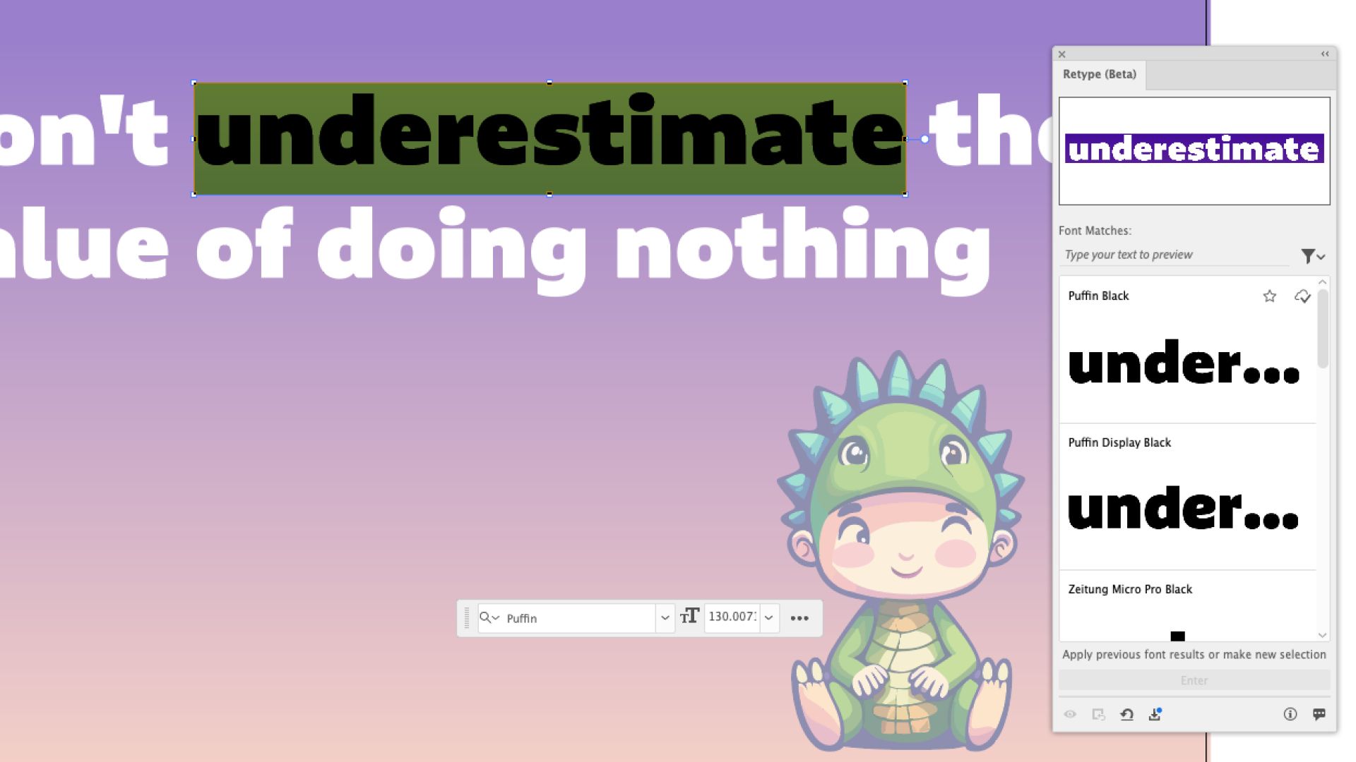 Discover Adobe Illustrator's Retype Tool for Choosing Typeface