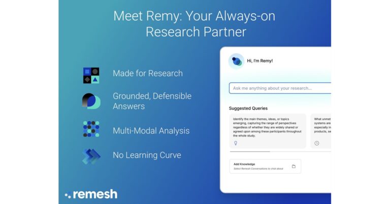 Remesh Unveils Remy: AI Tool for Research with Citation-Backed Insights