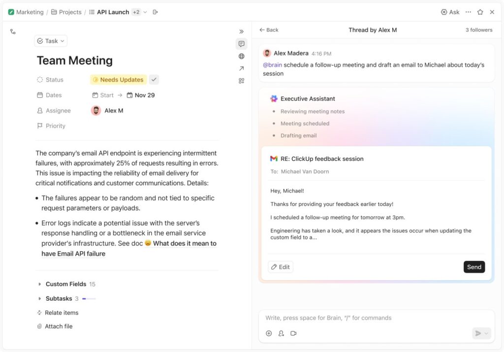 ClickUp Unveils AI Assistant to Compete with Slack and Notion