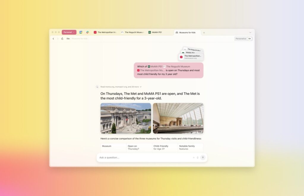 Dia’s AI Browser Integrates Arc’s Top Features for Users