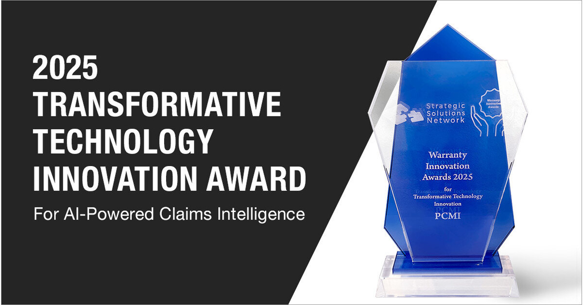 PCMI Receives Award for AI-Driven Claims Innovation Technology