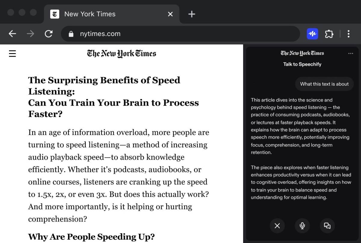 Speechify Enhances Chrome Extension with Voice Typing and Assistant