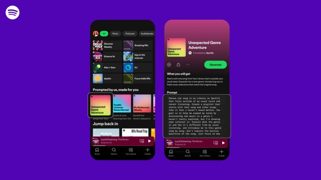 Spotify Experiments with AI-Enhanced Personalized Playlists