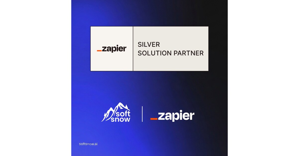 SoftSnow Joins Zapier as Silver Partner to Enhance AI Automation