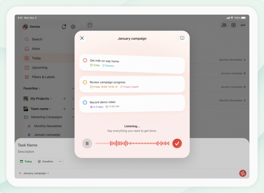 Todoist Introduces Voice Command for Adding Tasks to To-Do List